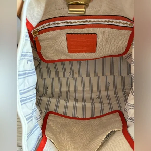 Coach canvas beach umbrella tote - Picture 6 of 16